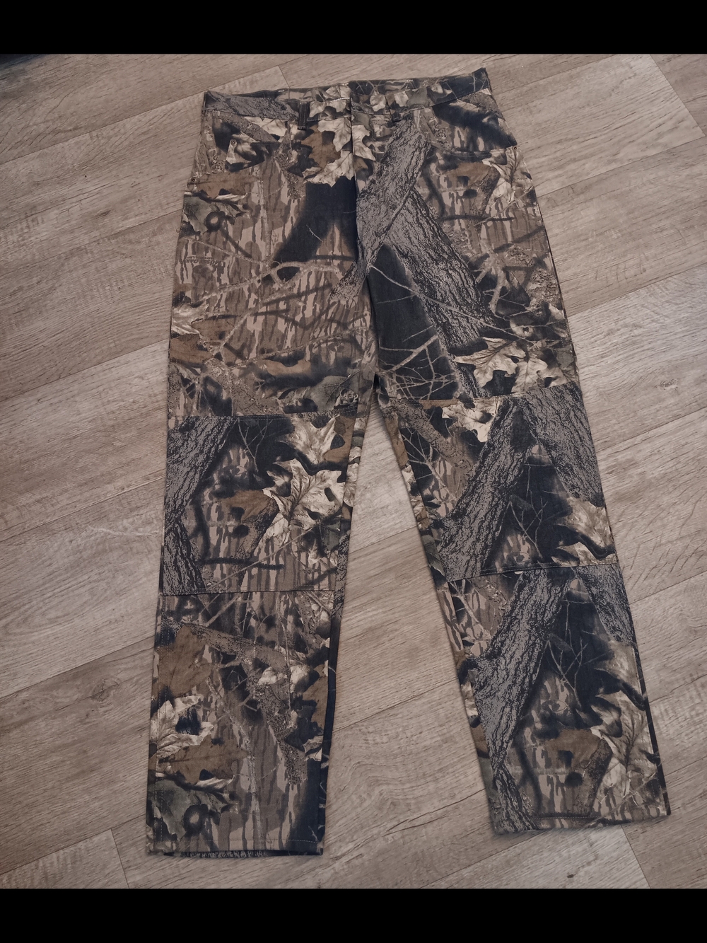 Wrangler Mossy Oak Double Knee Relaxed Fit Camouflage Pants Size 34×32 Brand New